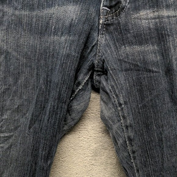 GAP Curvy USA Made Women Jeans Low Rise Bootcut Solid Blue W:31 L:34 - Picture 4 of 16